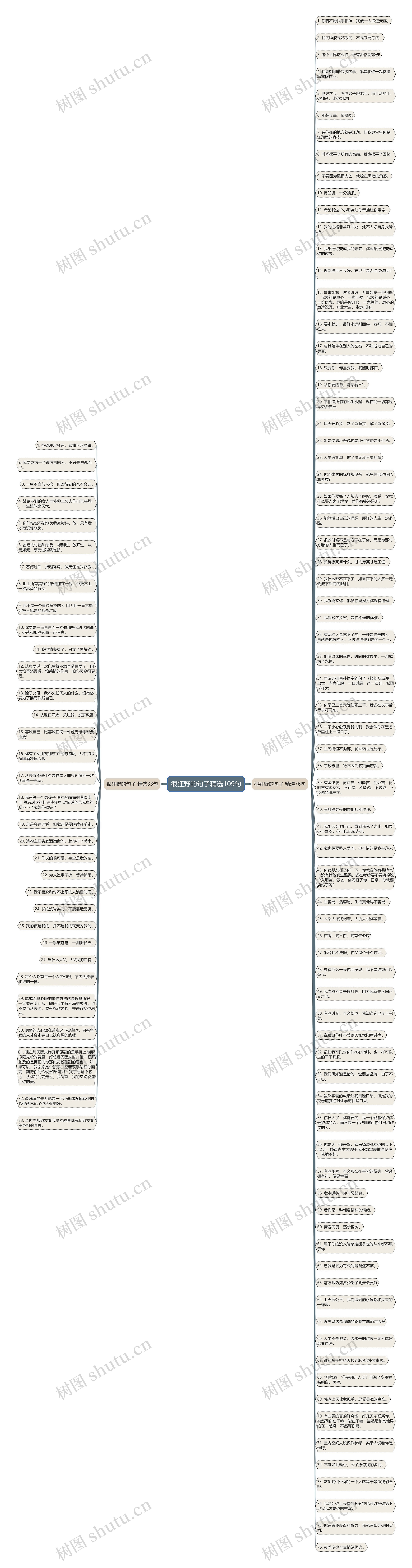 很狂野的句子精选109句思维导图