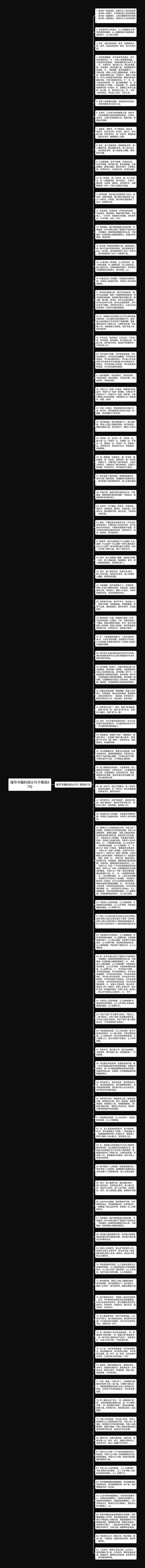 描写书籍的排比句子精选87句思维导图