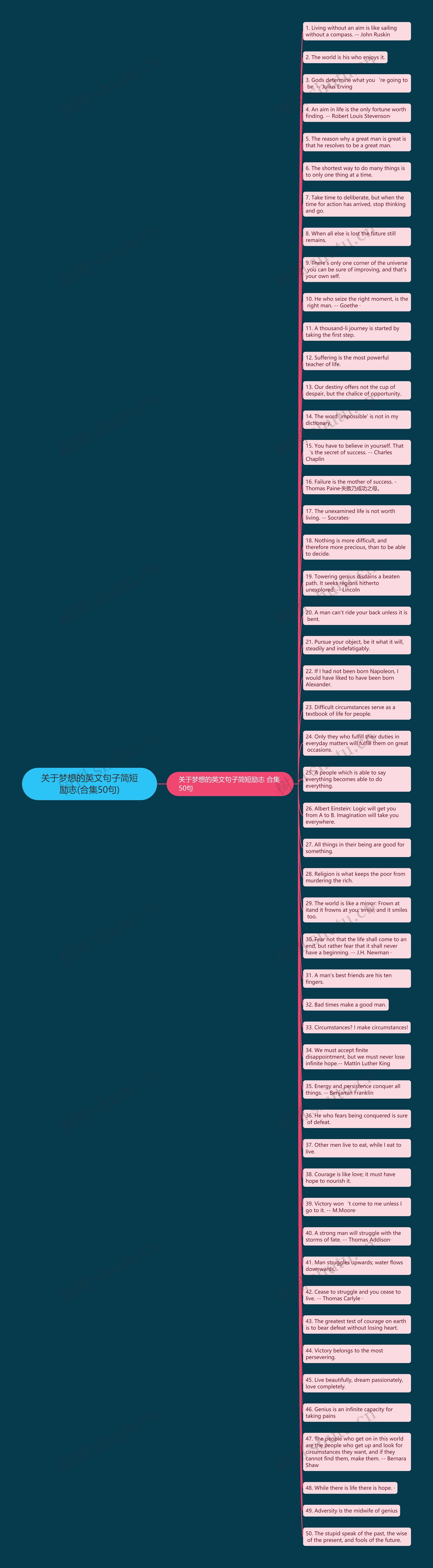 关于梦想的英文句子简短励志(合集50句)思维导图