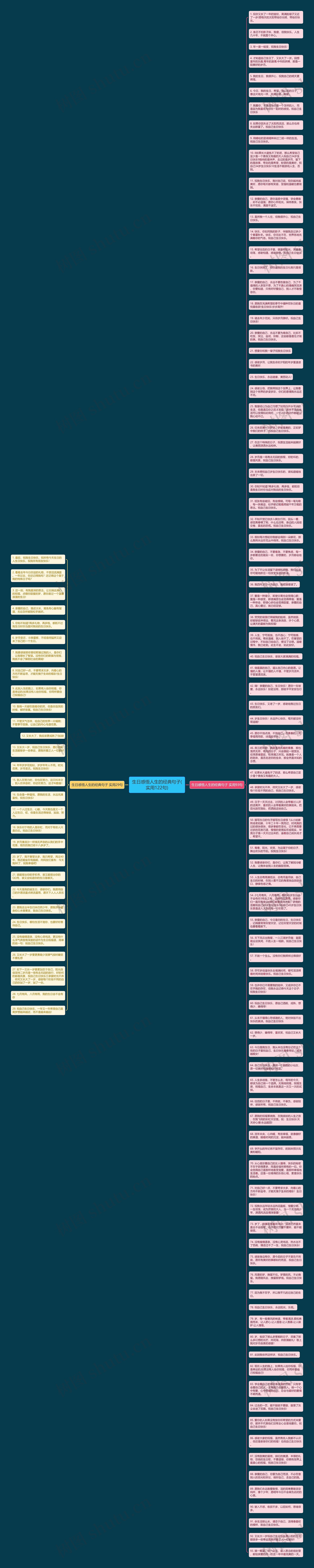 生日感悟人生的经典句子(实用122句)思维导图