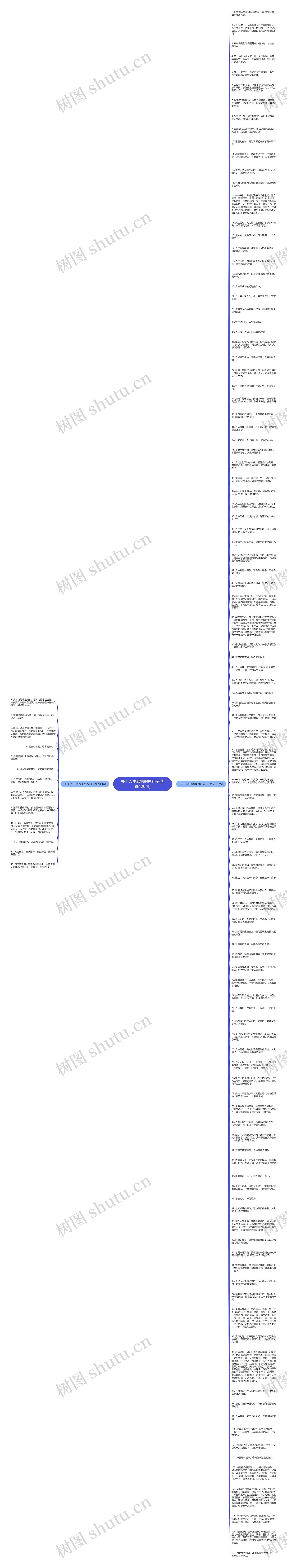 关于人生感悟的短句子(优选120句)思维导图