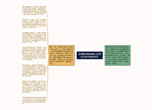 先孝顺父母的说说【父母为儿女付出的名言】