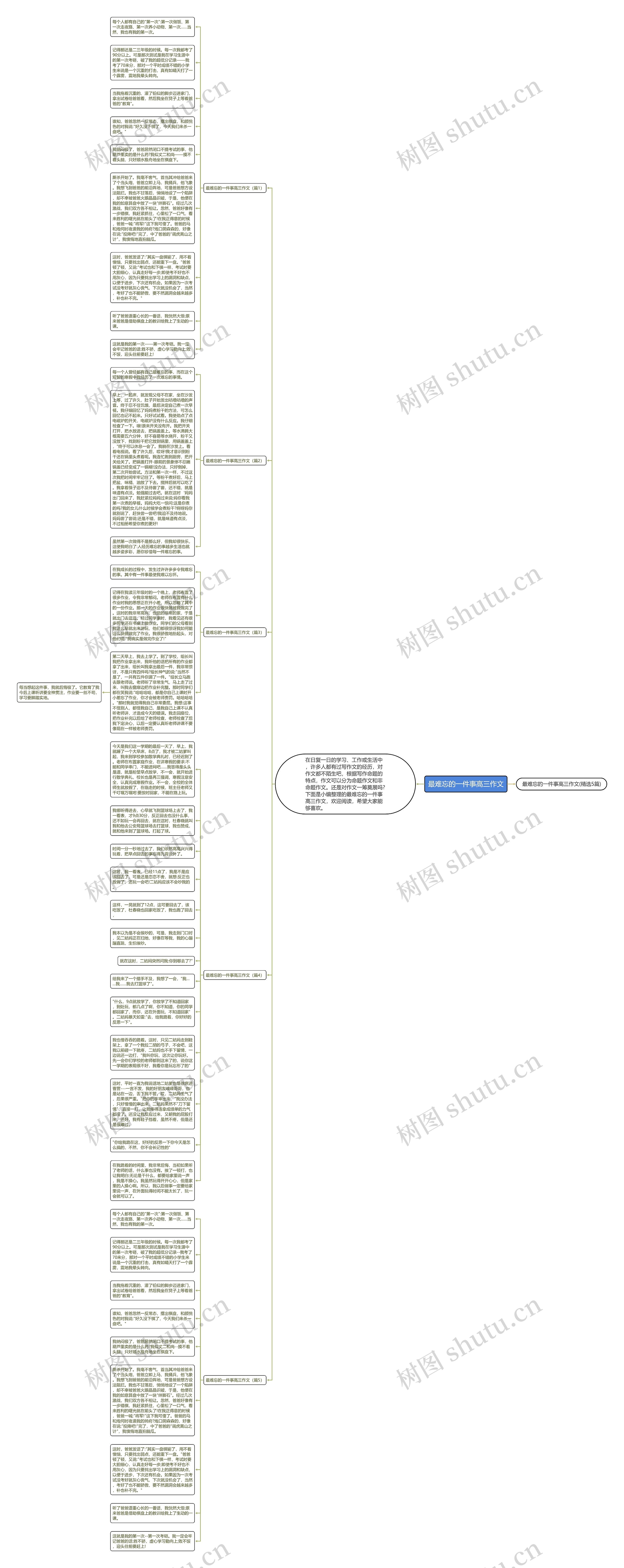 最难忘的一件事高三作文思维导图