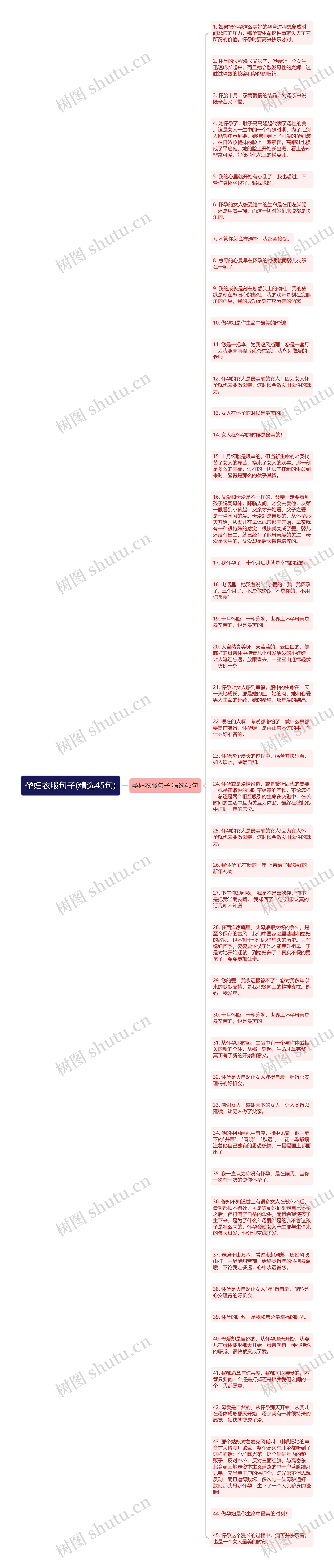 孕妇衣服句子(精选45句)思维导图