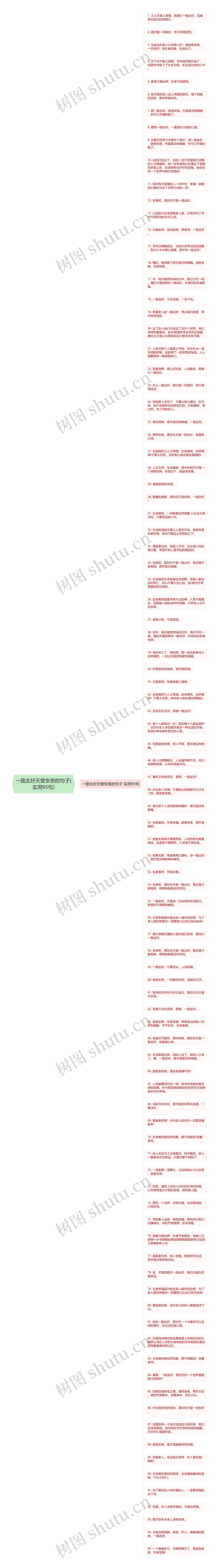 一路走好天堂安息的句子(实用95句)思维导图