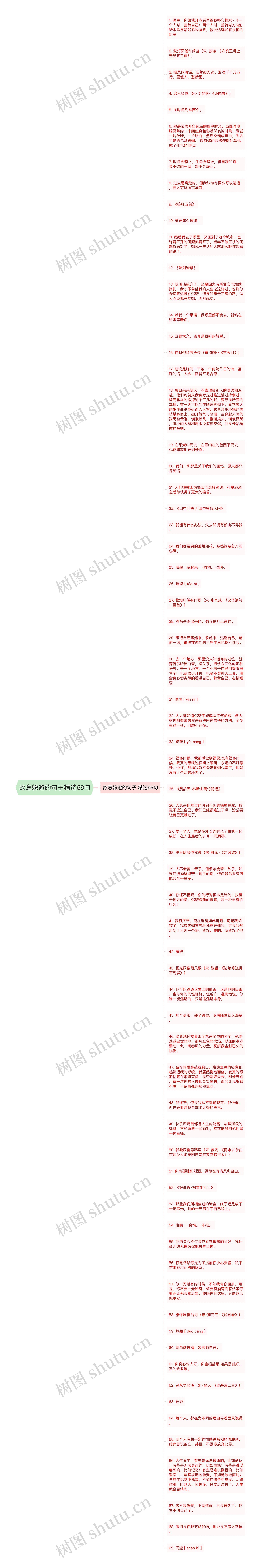 故意躲避的句子精选69句