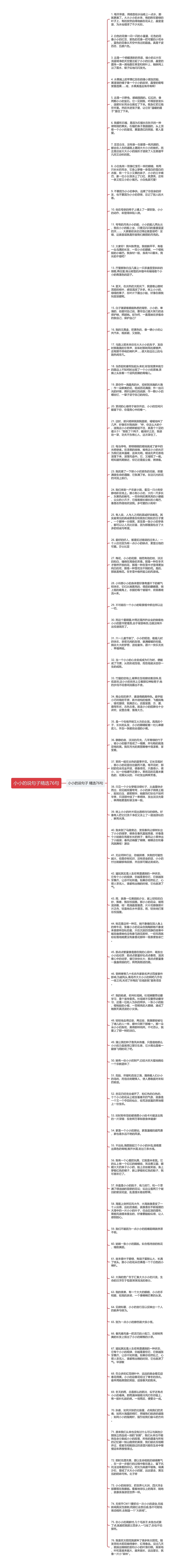 小小的说句子精选76句思维导图