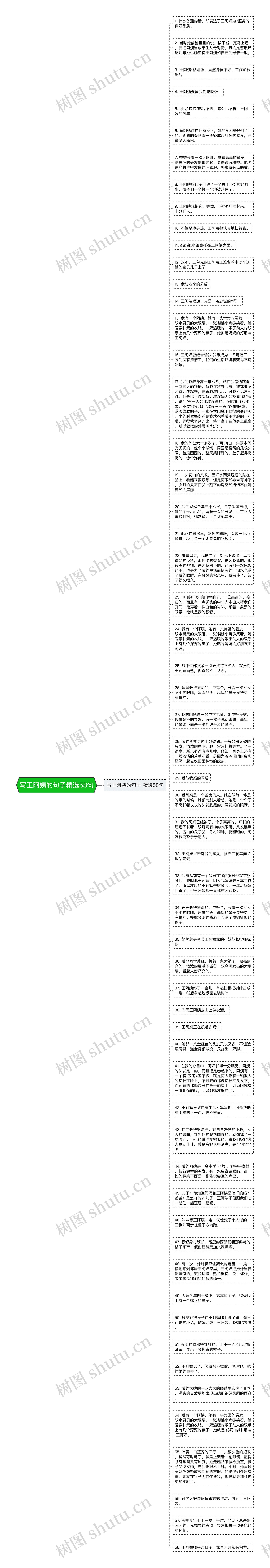 写王阿姨的句子精选58句思维导图