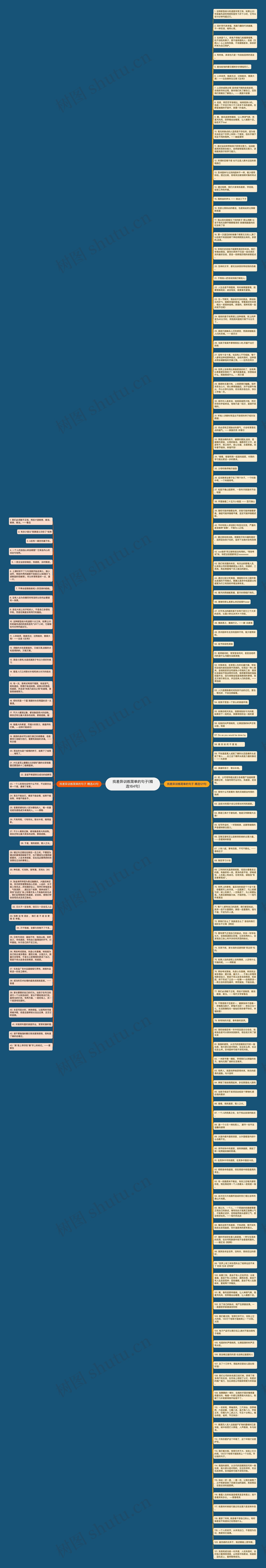 找差异训练简单的句子(精选164句)思维导图