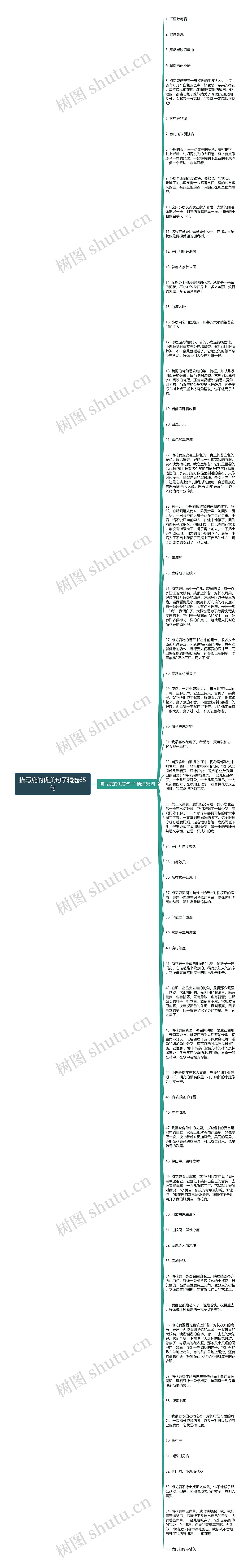 描写鹿的优美句子精选65句思维导图