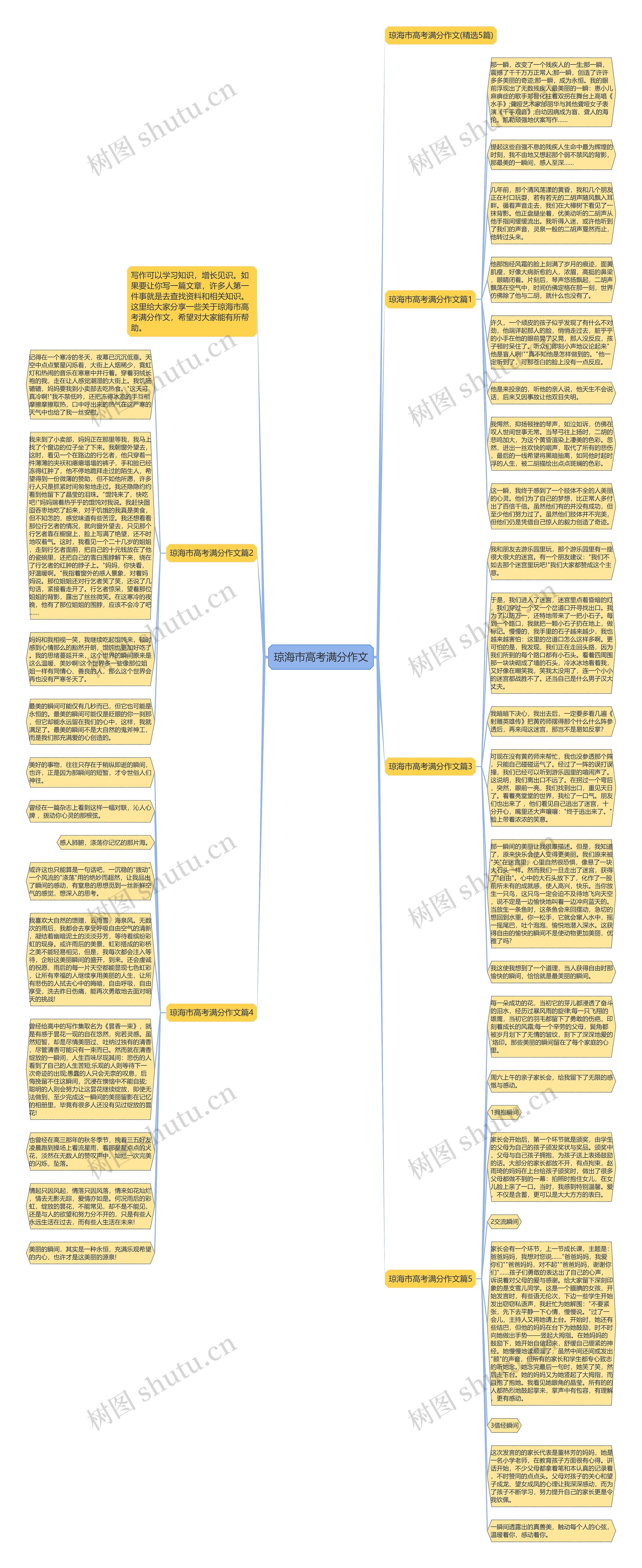 琼海市高考满分作文思维导图
