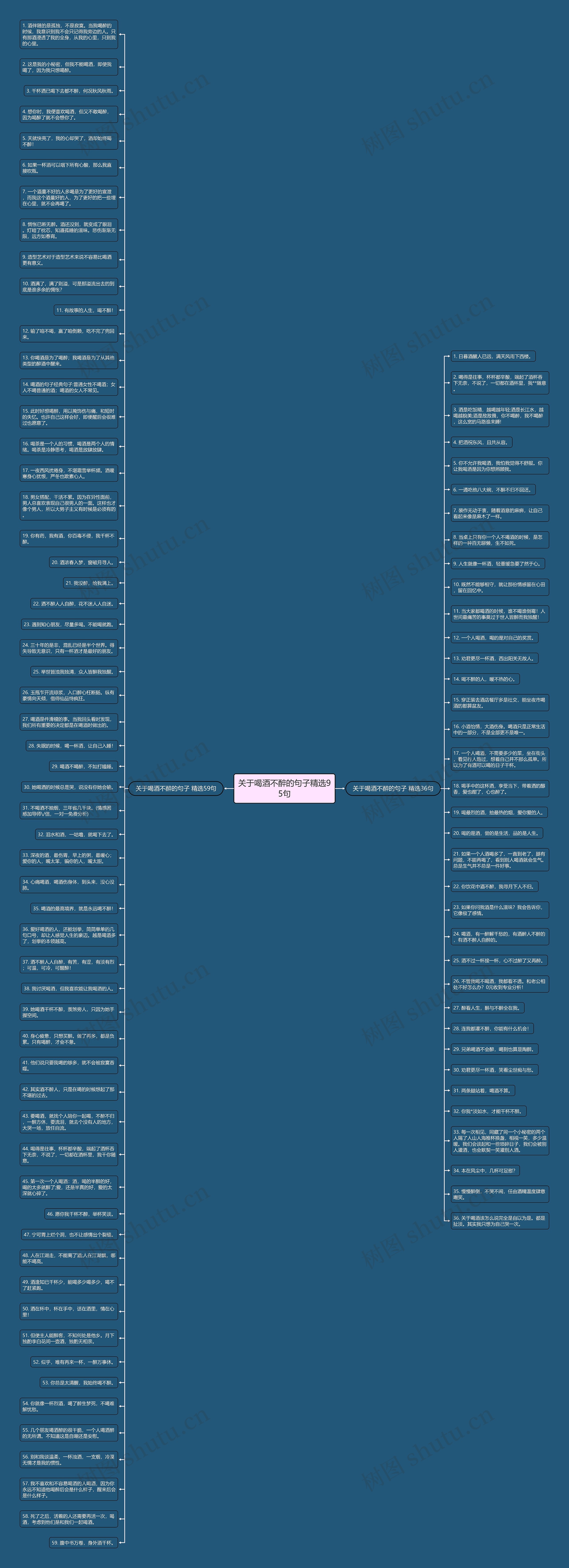 关于喝酒不醉的句子精选95句思维导图