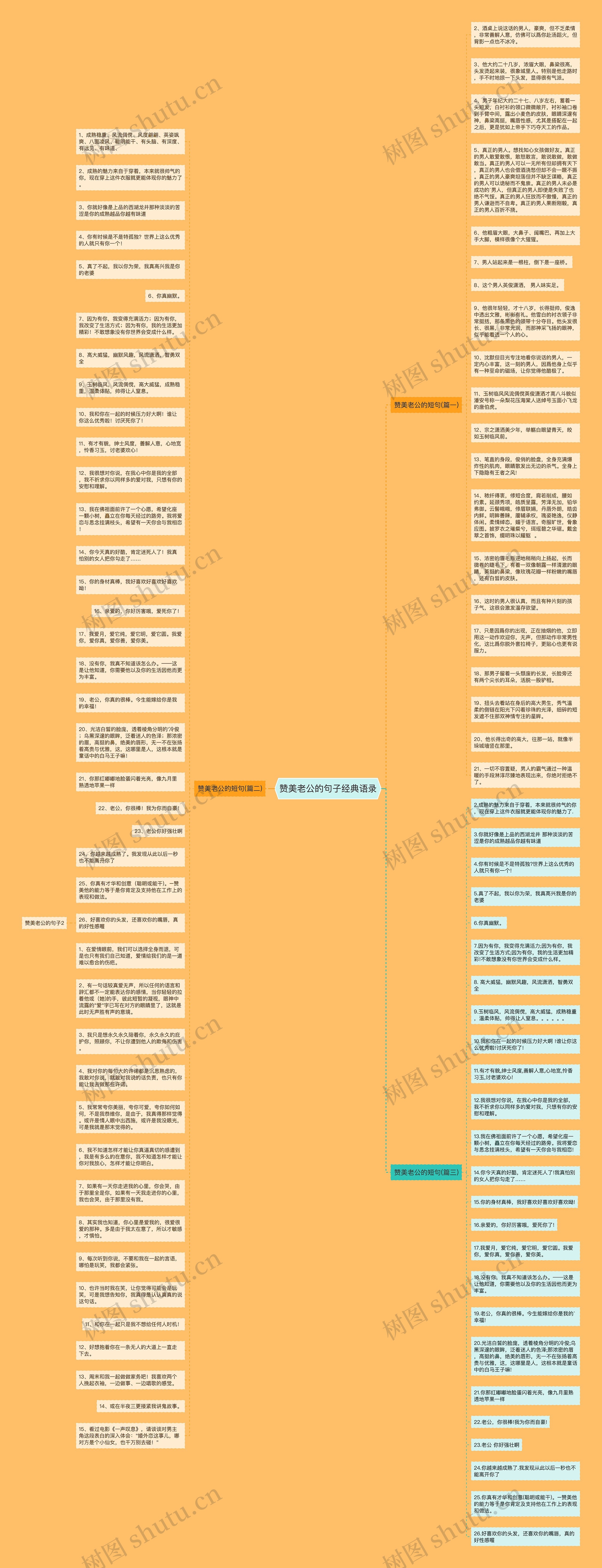 赞美老公的句子经典语录思维导图