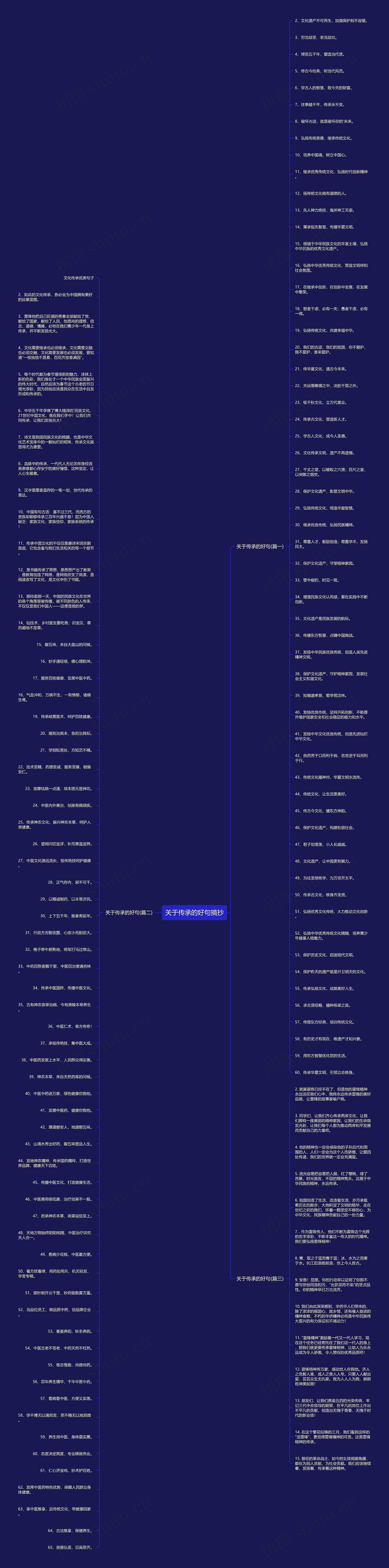 关于传承的好句摘抄思维导图