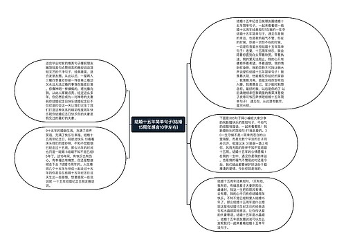 结婚十五年简单句子(结婚15周年感言10字左右)