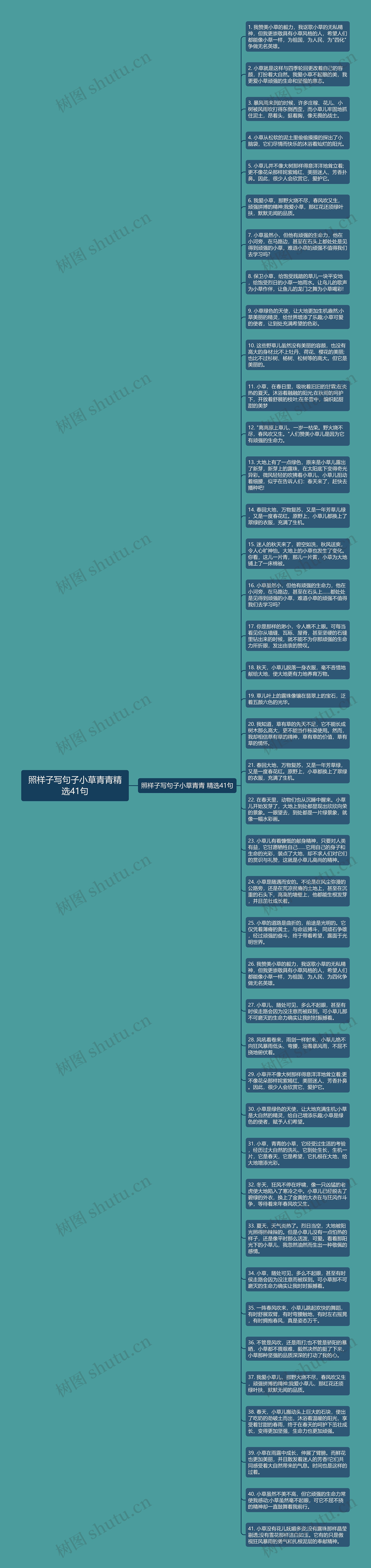 照样子写句子小草青青精选41句思维导图