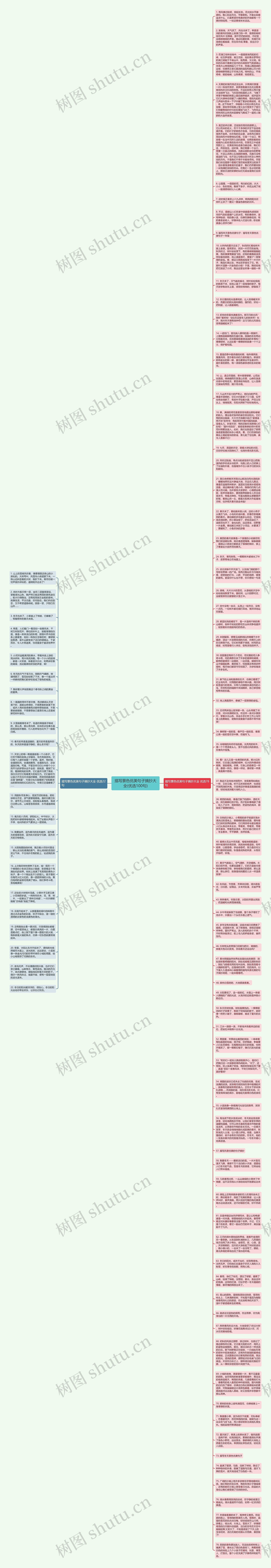 描写景色优美句子摘抄大全(优选100句)思维导图