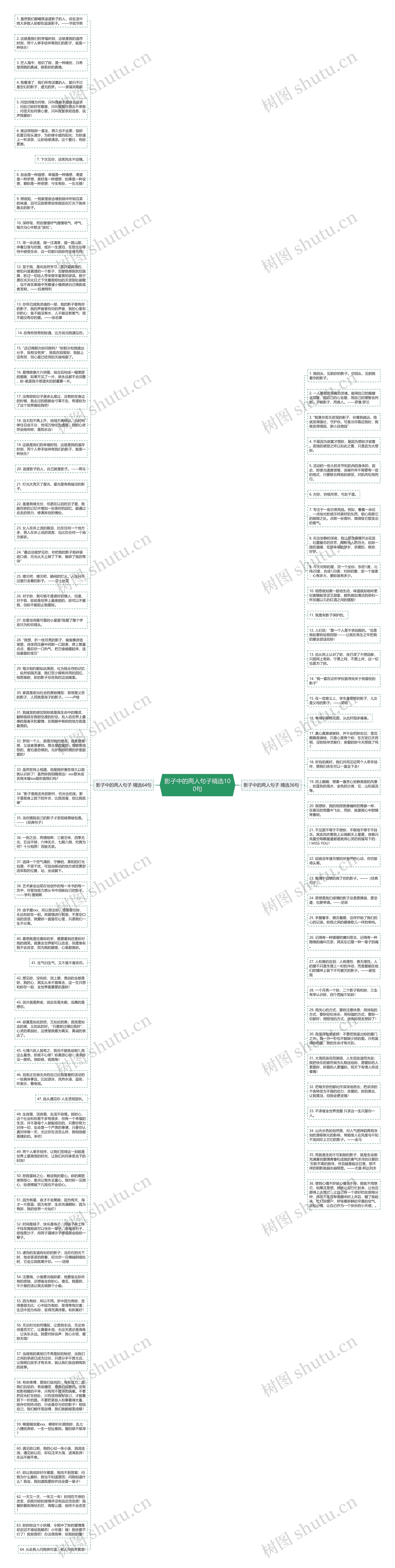影子中的两人句子精选100句思维导图