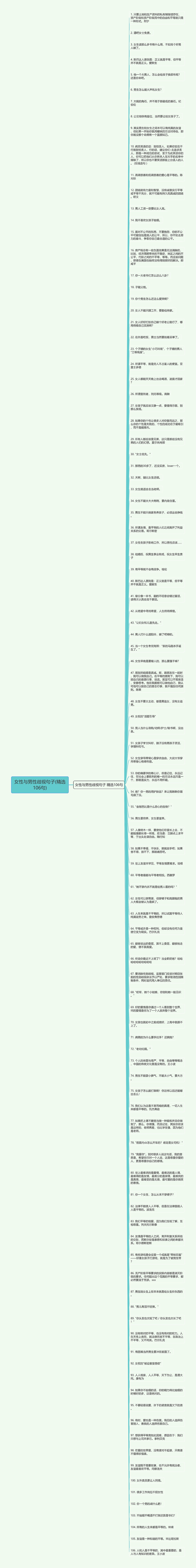 女性与男性歧视句子(精选106句)思维导图