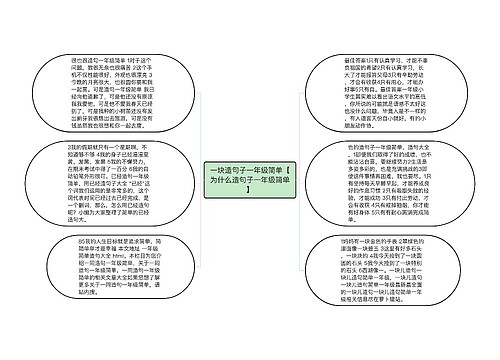 一块造句子一年级简单【为什么造句子一年级简单】