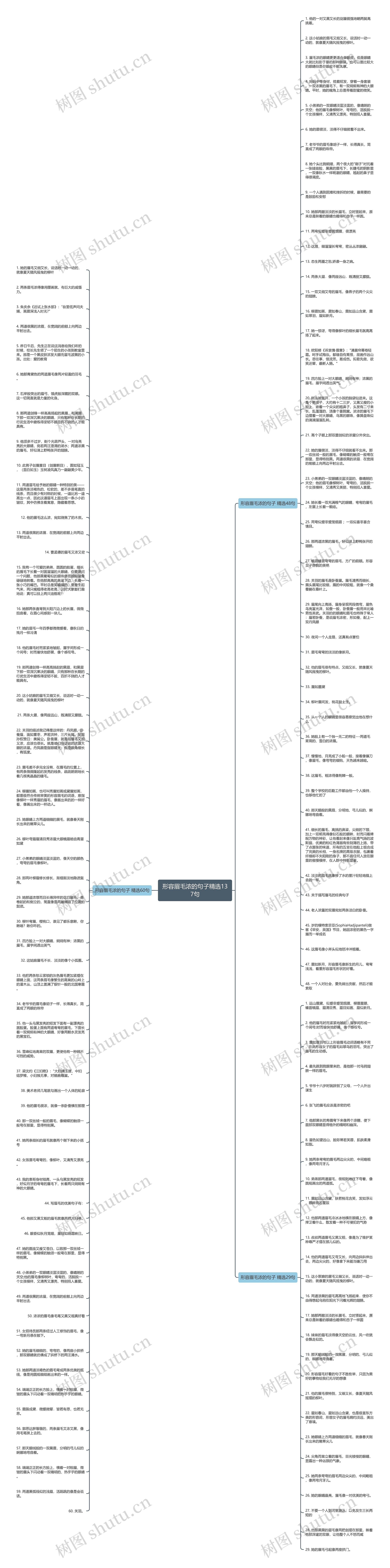 形容眉毛浓的句子精选137句思维导图