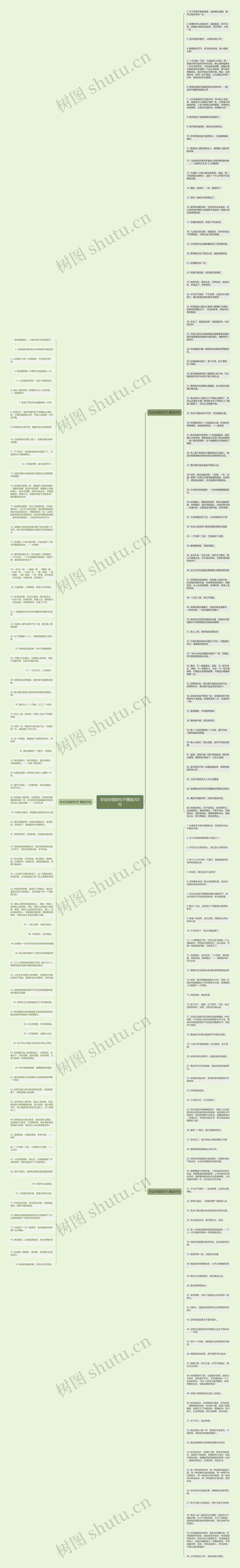 毕业珍惜的句子精选202句思维导图