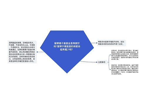 翡翠镯子里面全是棉絮好吗?翡翠手镯里面的棉絮会越来越少吗？