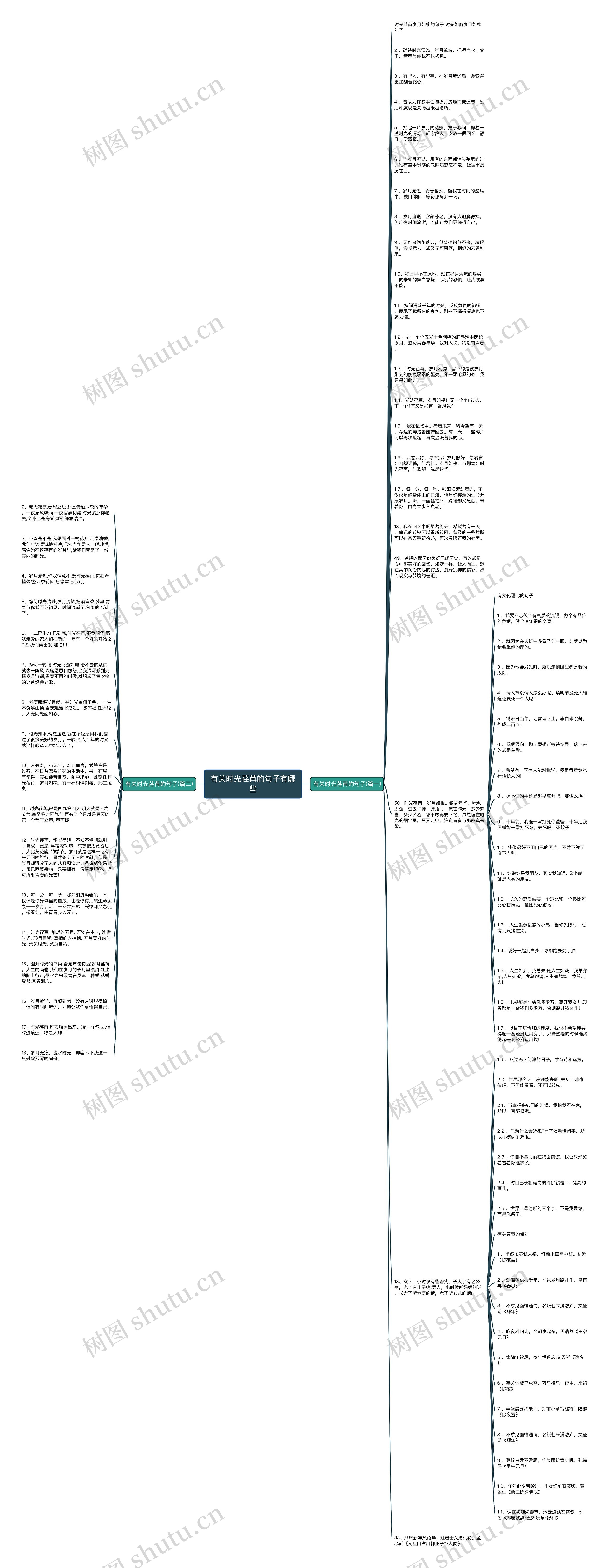 有关时光荏苒的句子有哪些思维导图