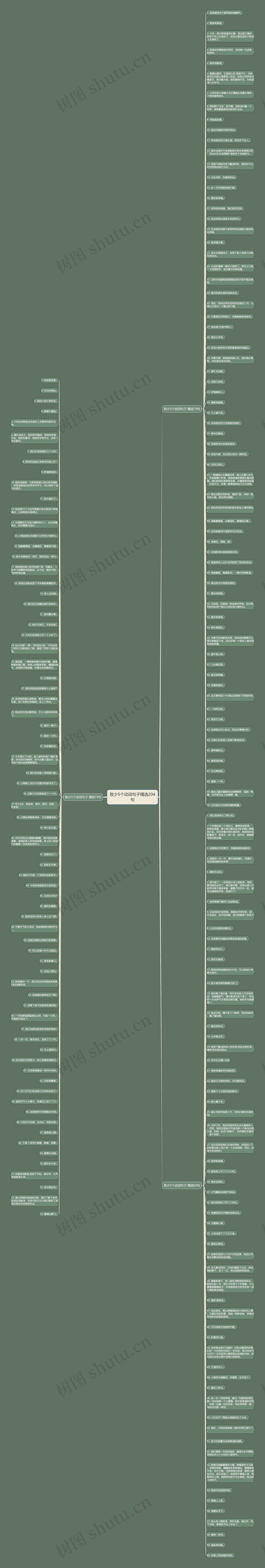 致少5个动词句子精选204句思维导图