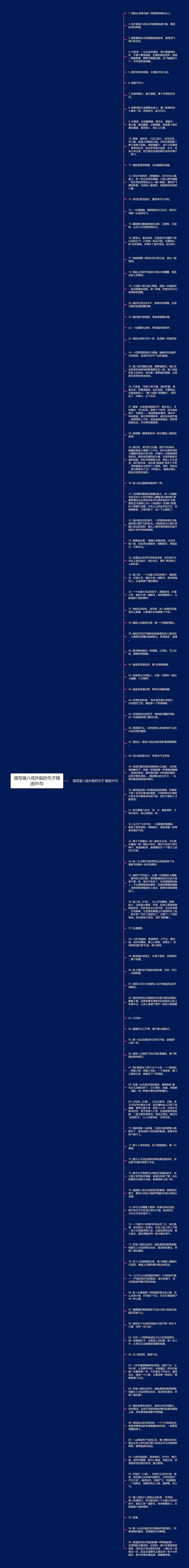 描写猪八戒外貌的句子精选95句思维导图