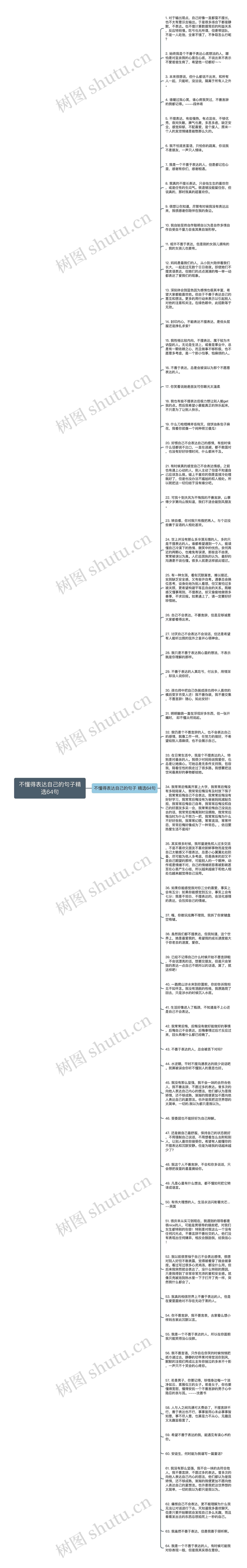 不懂得表达自己的句子精选64句思维导图