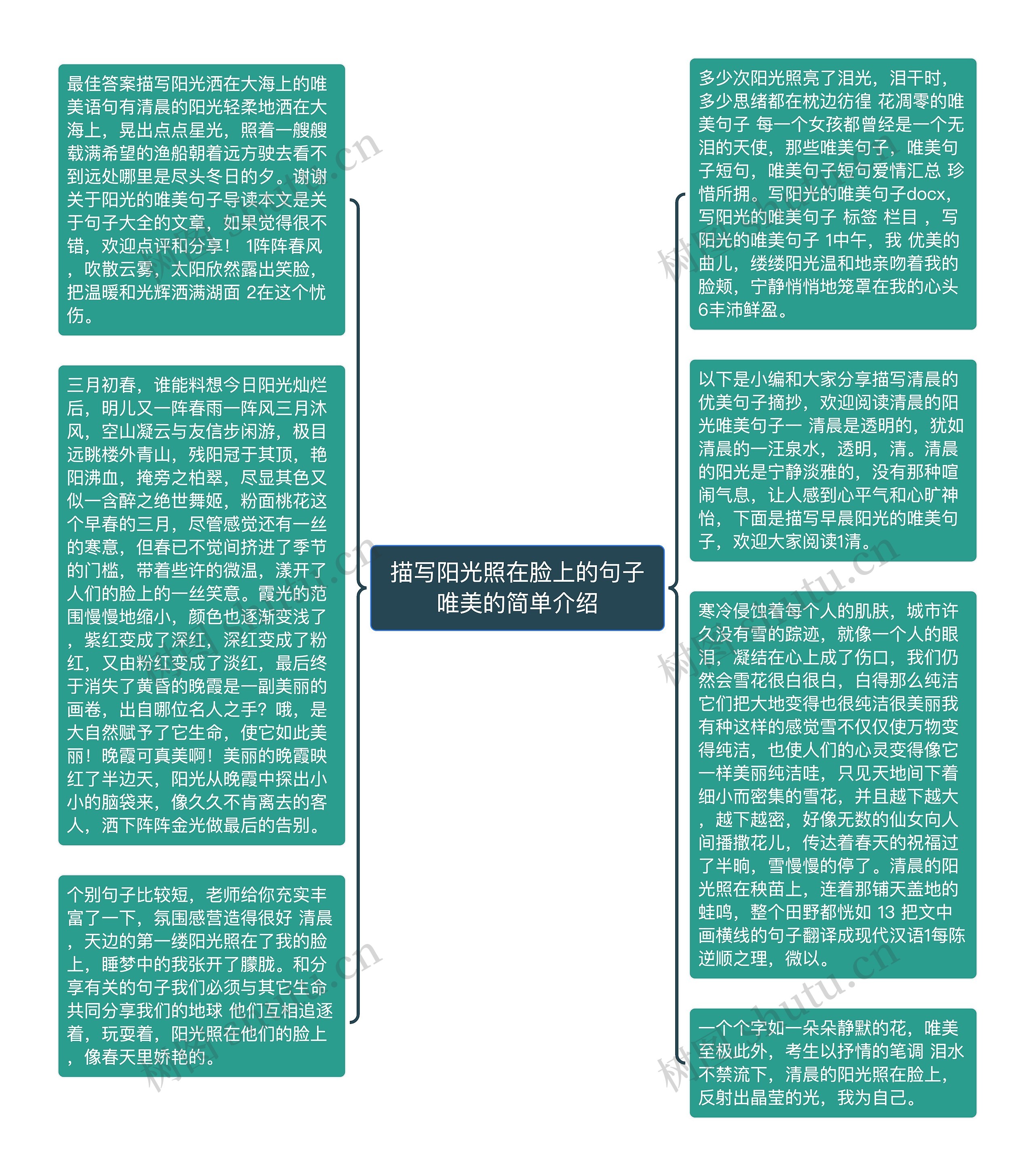 描写阳光照在脸上的句子唯美的简单介绍