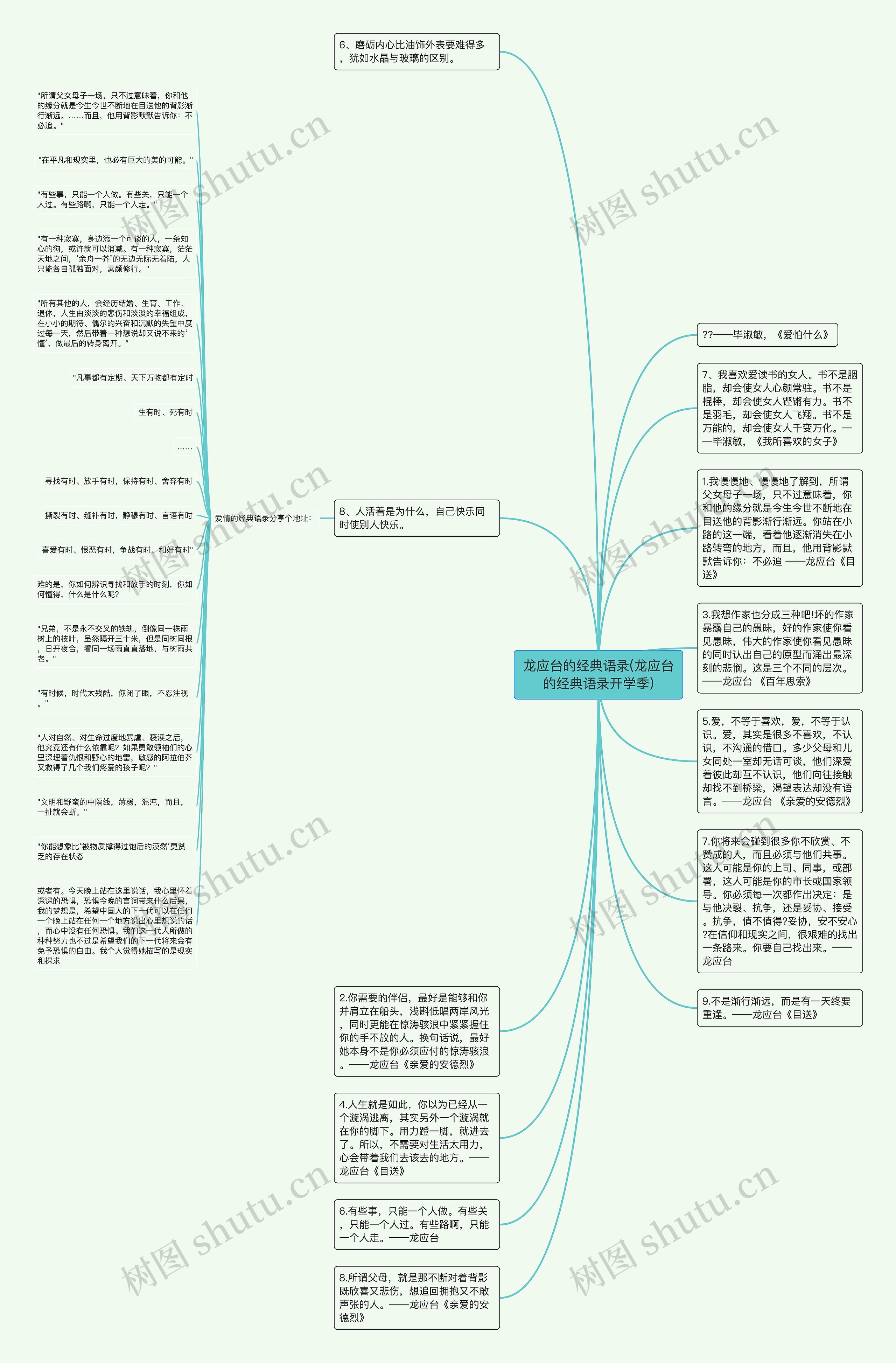 龙应台的经典语录(龙应台的经典语录开学季)思维导图