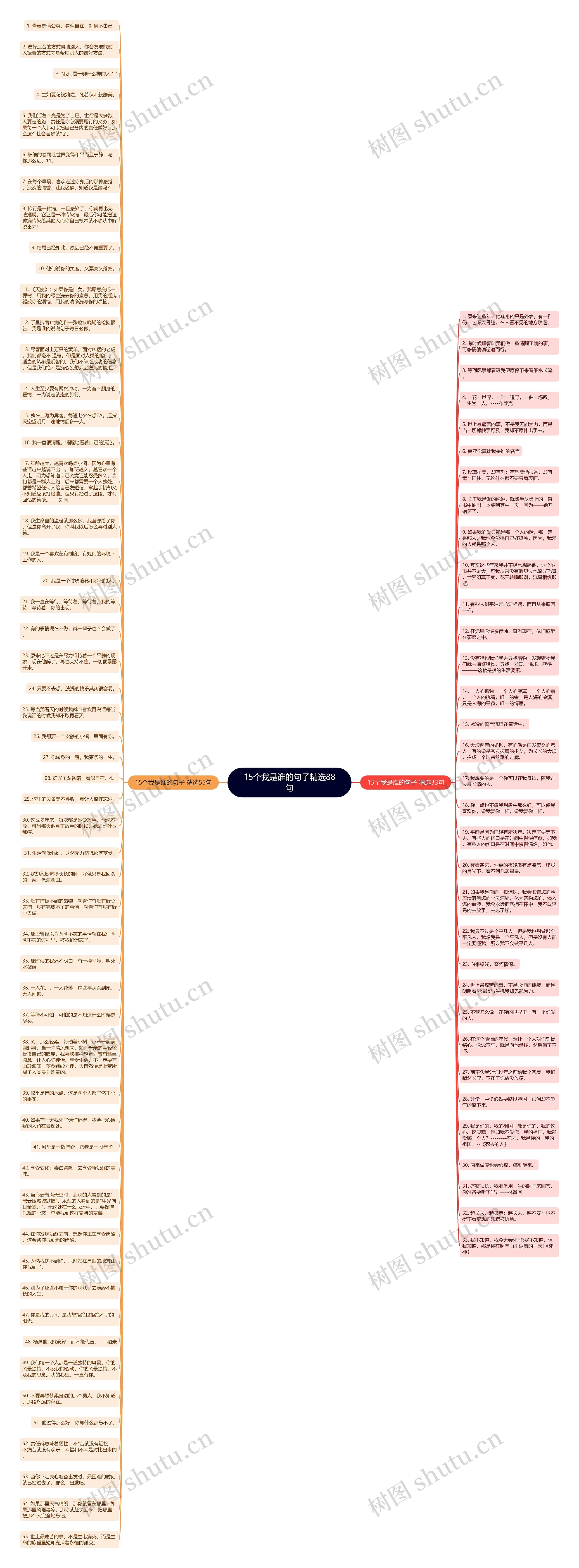 15个我是谁的句子精选88句思维导图