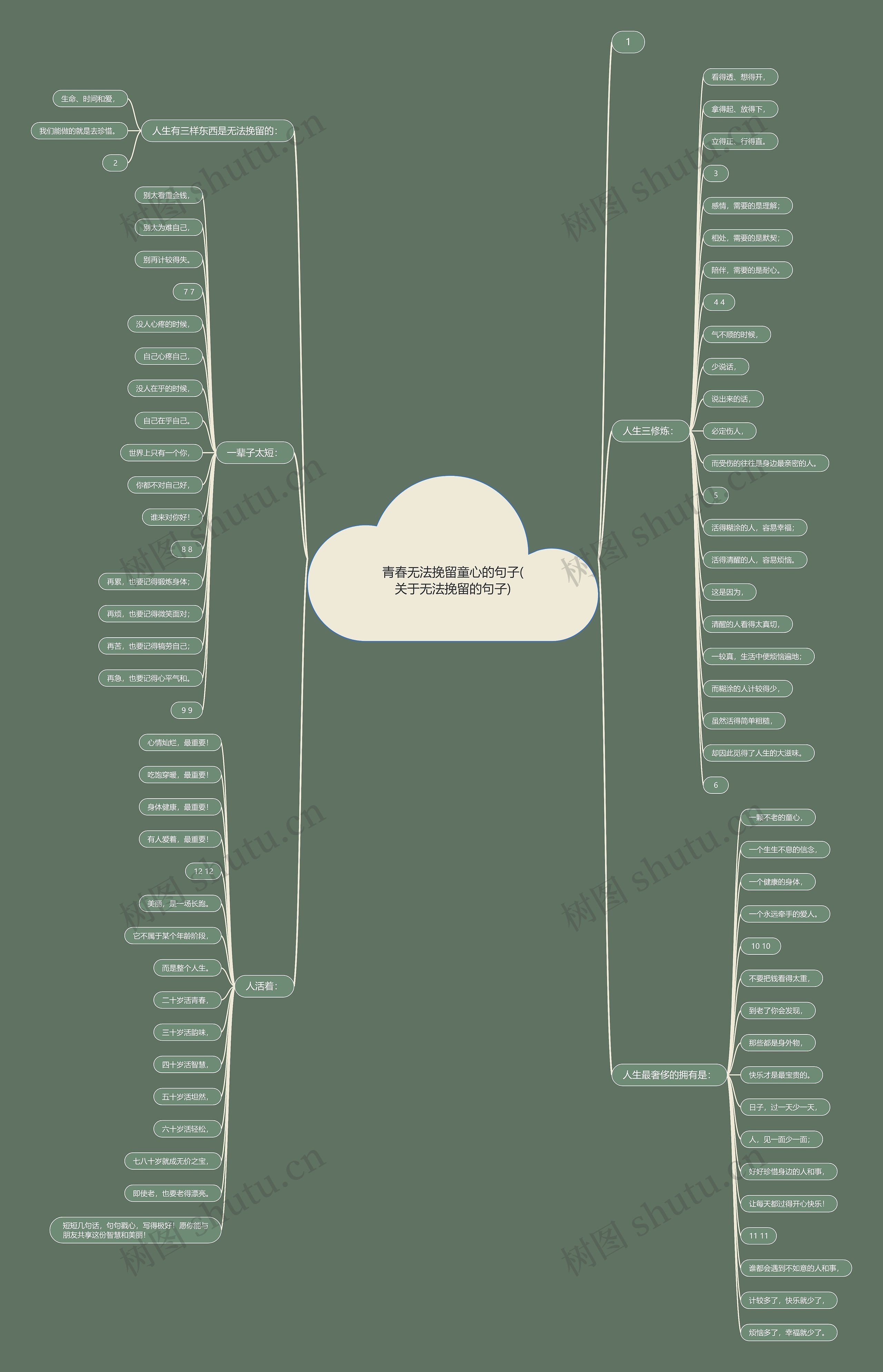 青春无法挽留童心的句子(关于无法挽留的句子)思维导图