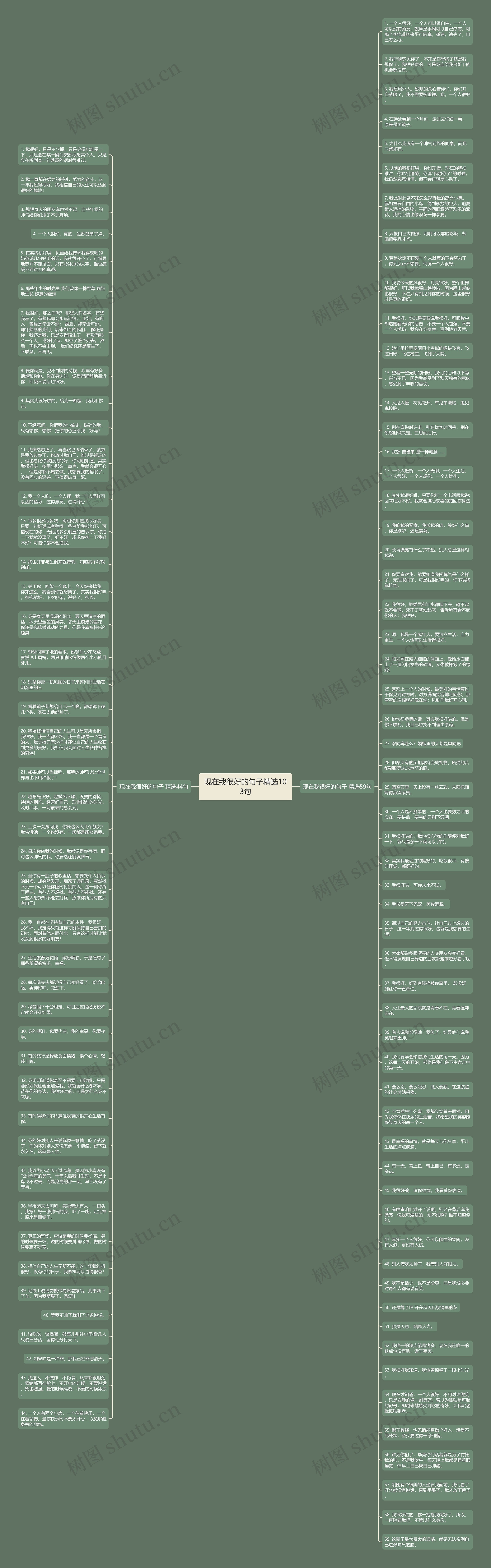 现在我很好的句子精选103句思维导图