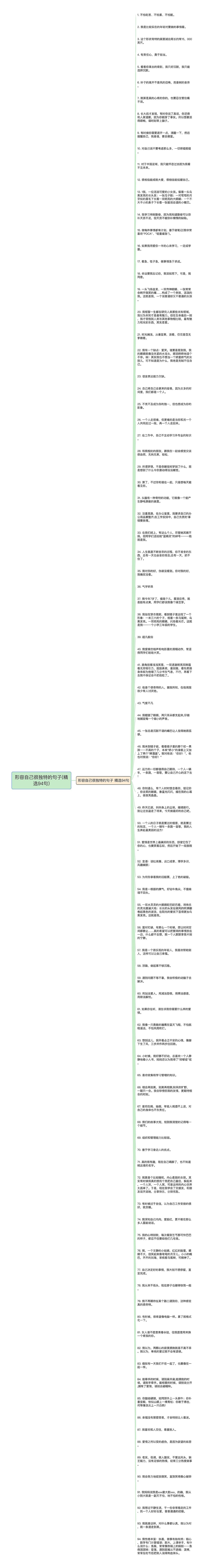 形容自己很独特的句子(精选94句)思维导图