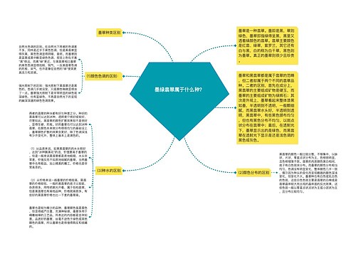 墨绿翡翠属于什么种？