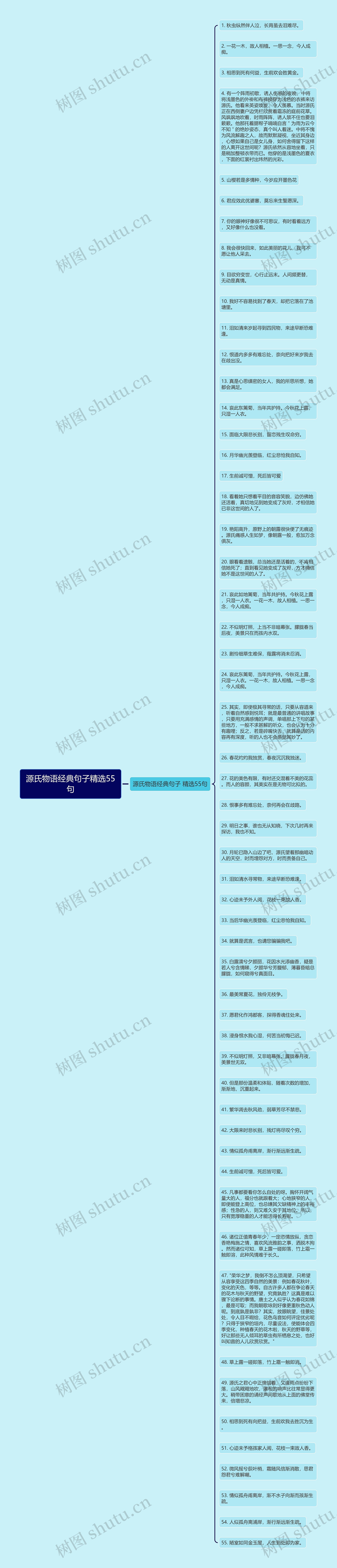 源氏物语经典句子精选55句思维导图