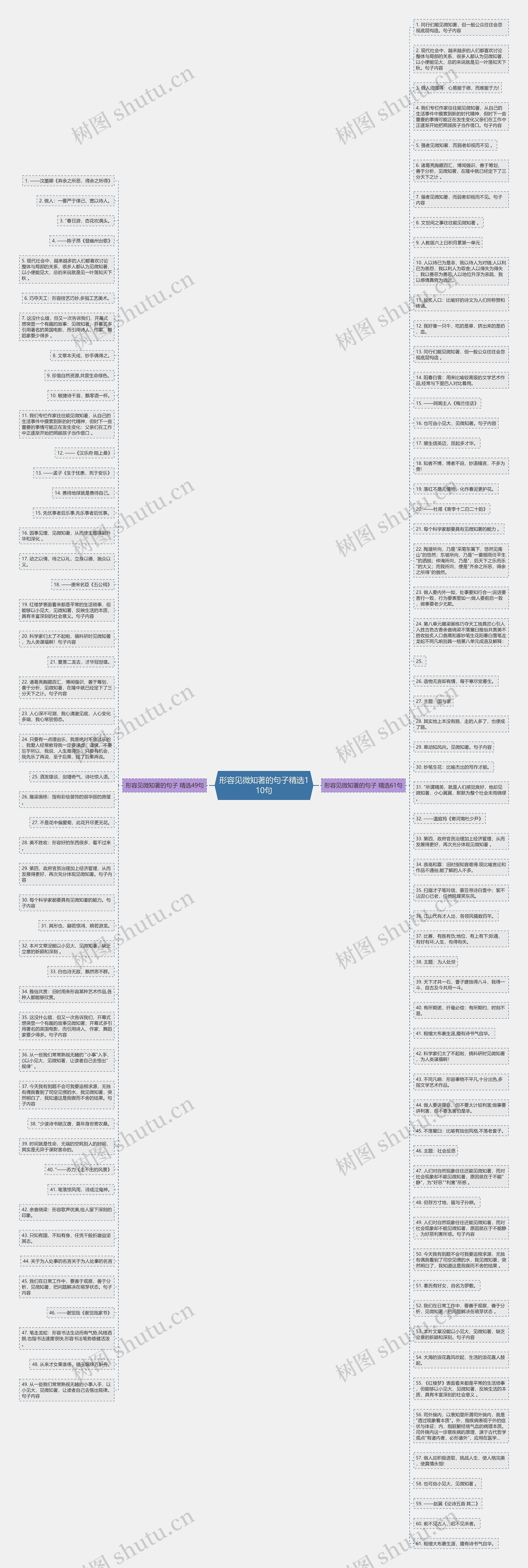 形容见微知著的句子精选110句思维导图