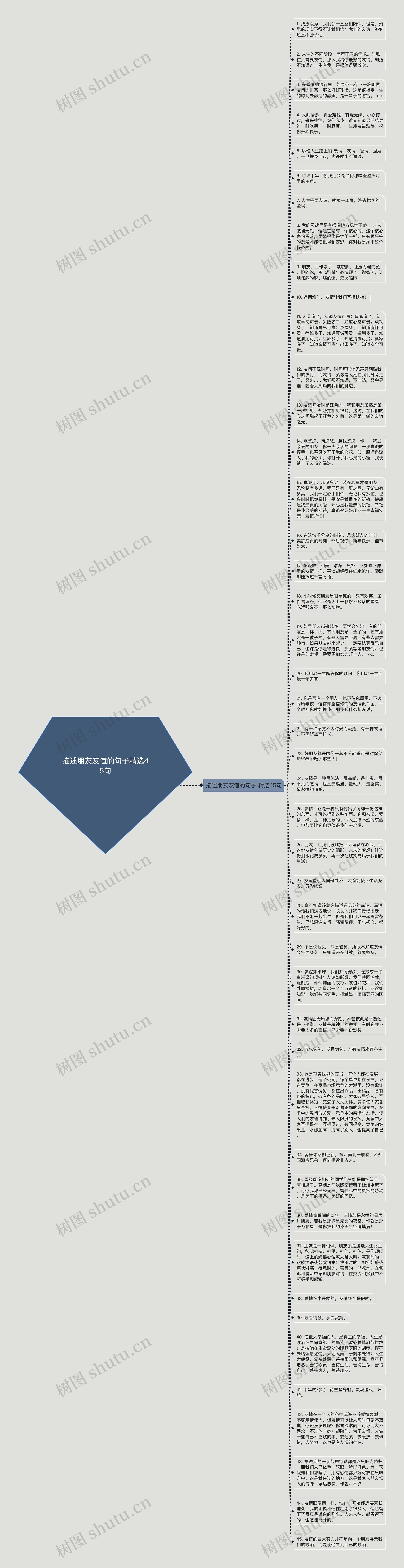 描述朋友友谊的句子精选45句思维导图高清图 描述朋友友谊的句子精选45句思维导图