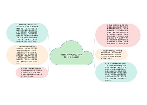 晚秋落叶的优美句子(晚秋落叶的诗句古诗词)