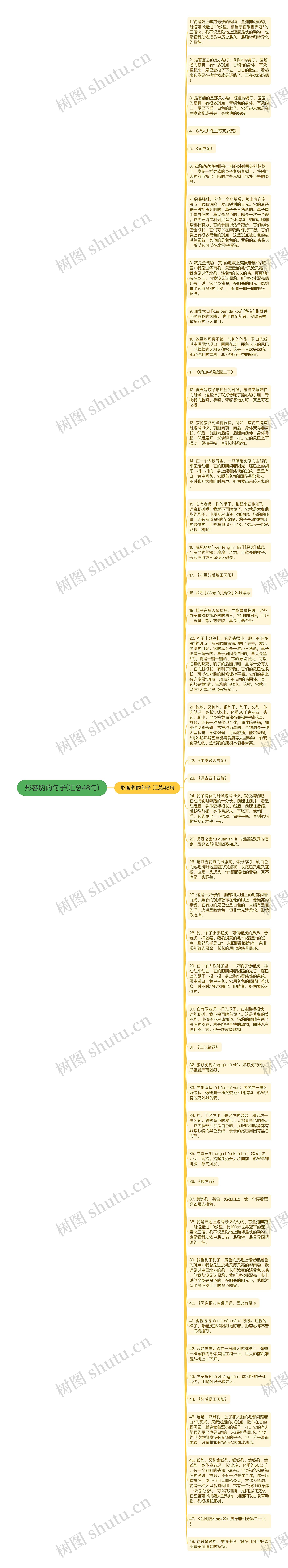 形容豹的句子(汇总48句)思维导图