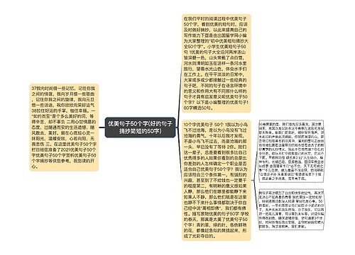 优美句子50个字(好的句子摘抄简短的50字)