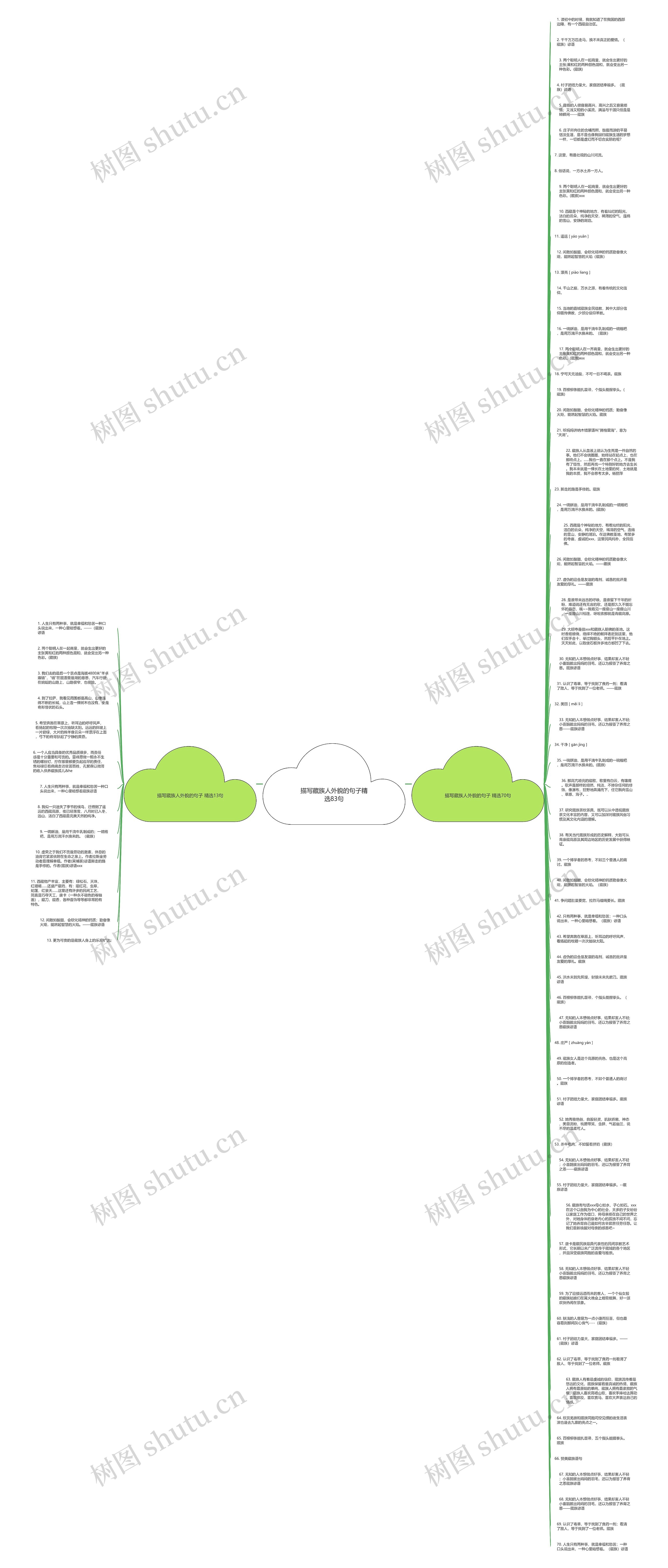 描写藏族人外貌的句子精选83句思维导图