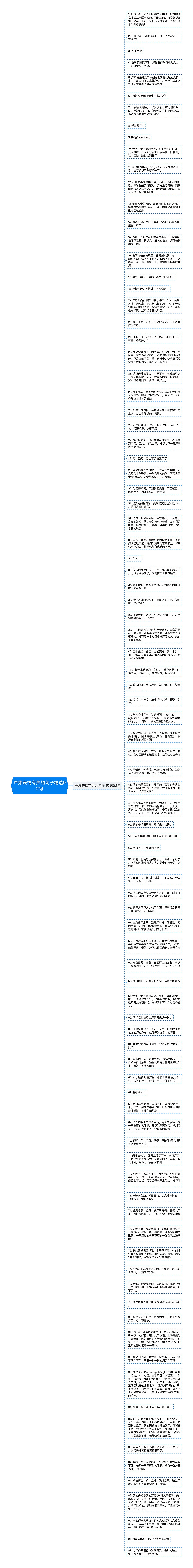 严肃表情有关的句子精选92句思维导图