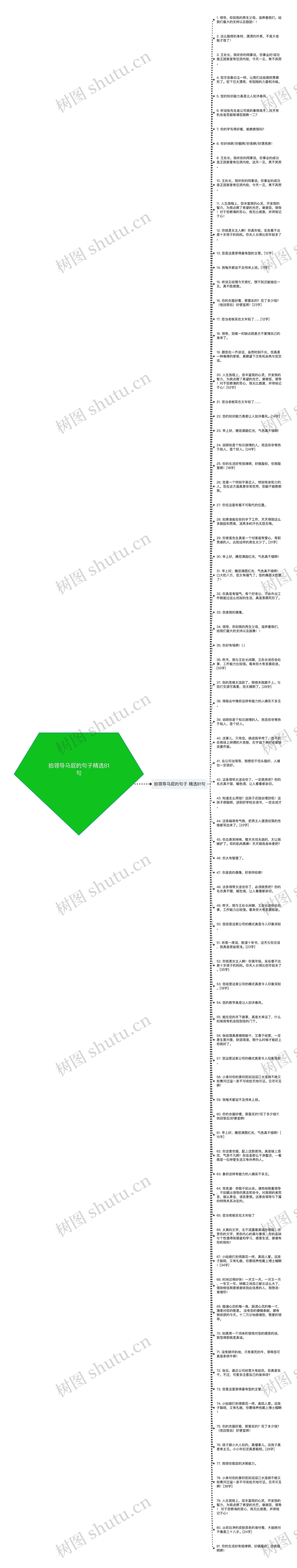 拍领导马屁的句子精选81句思维导图