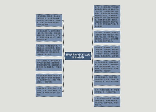 新年美食的句子(舌尖上的新年的台词)
