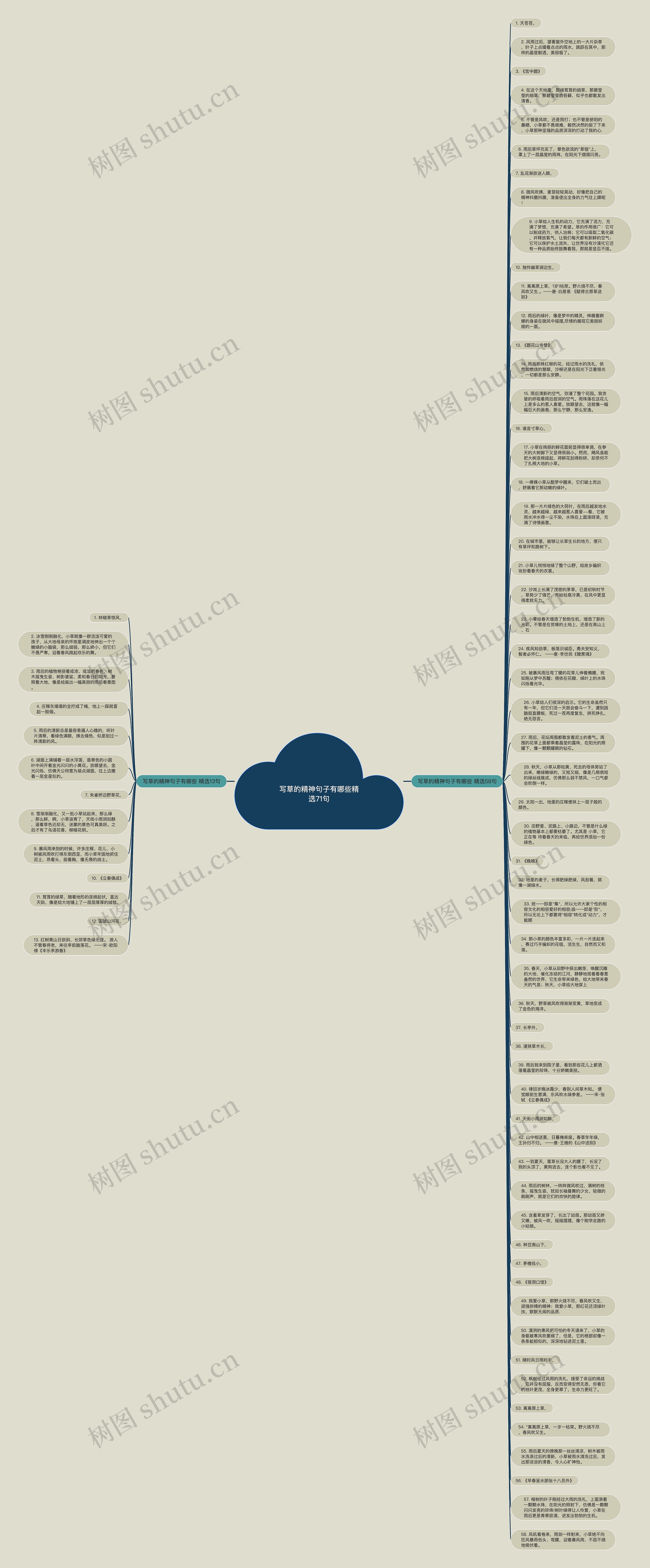 写草的精神句子有哪些精选71句思维导图