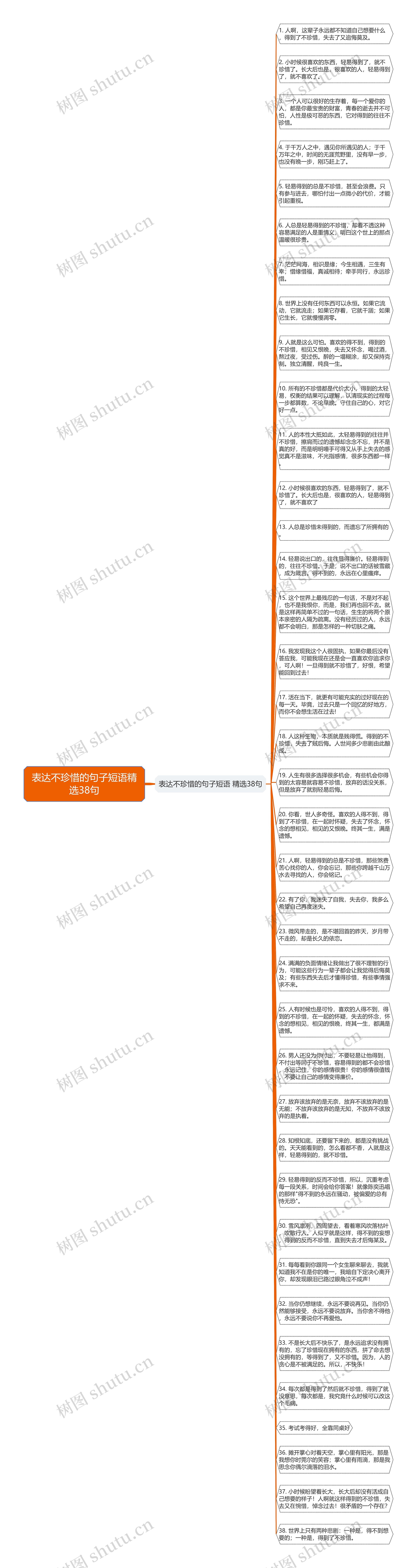 表达不珍惜的句子短语精选38句思维导图